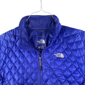 The North Face Thermoball Jacket Womens XL Packable Purple Blue Quilted